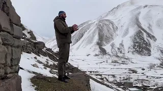 Заснеженные улочки Древнего Шиназа, Дагестан, рутульский район февраль 2024г.