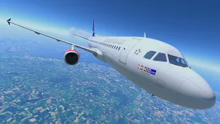 [MSFS2020] Fenix Airbus A320-232 SAS OY-KAN SAS54P EHAM - EKCH Landing Copenhagen EKCH No voice