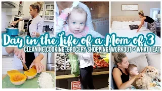 STAY AT HOME MOM DAY IN THE LIFE // COOKING, CLEANING, GROCERY HAUL + WHAT I EAT IN A DAY