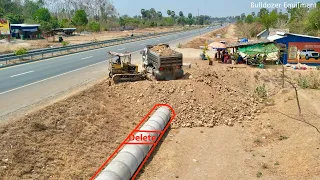 Video of pouring  Soil To clear the sewer next to the 30 M ASEAN Road to be used as a place to sell