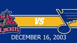 Highlights: Blue Jackets at Blues: December 16, 2003