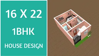 16 x 22 Small House Plan ll 350 Sqft Small Ghar Ka Naksha ll 16 x 22 House Design