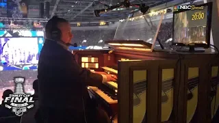 STANLEY CUP FINAL: Jeremy Boyer playing the National Anthem on organ accompanying Charles Glenn