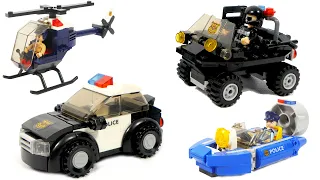 Build a Lego Police Cars and helicopter  - Sluban Police M38-B0638