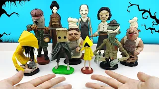 Little Nightmares 2 | Six, Lady, Mono, Janitor, Teacher ... with Clay. All monsters - figures