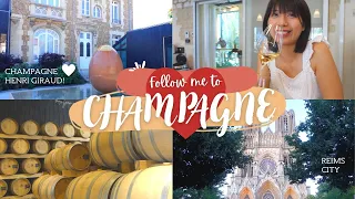 FOLLOW ME TO CHAMPAGNE (PART I)  | Reims, Henri Giraud cellar tour, Wine bar