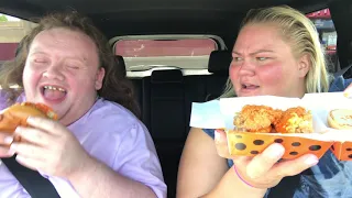 Two rednecks trying KFC's CHEETOS CHICKEN SANDWICH (food review)