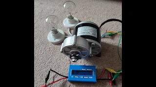 Dc Motor 24V 350W Generator Test