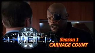 Agents of SHIELD Season 1 Carnage Count