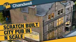 Scratch building a city pub from card in N Scale for my N Gauge model railway