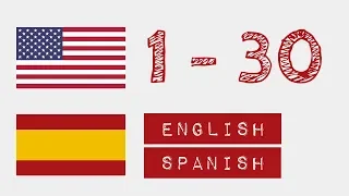 Números de 1 a 30 - Inglés - Español