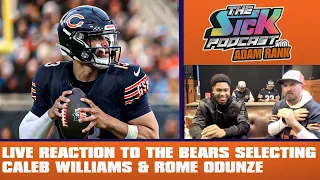 Live Reaction To The Bears Selecting Caleb Williams & Rome Odunze