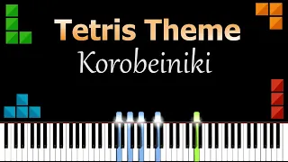 Tetris Theme - Korobeiniki (Коробейники) | Piano Tutorial | Synthesia | How to play