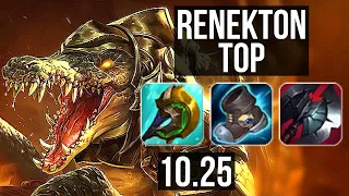 RENEKTON vs ORNN (TOP) (DEFEAT) | 9 solo kills, 1.5M mastery, 400+ games | BR Diamond | v10.25