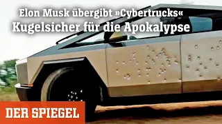 Elon Musk übergibt »Cybertrucks«: Kugelsicher für die Apokalypse | DER SPIEGEL