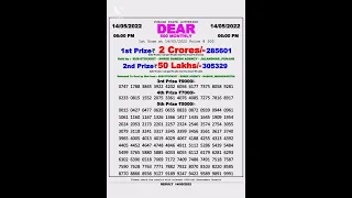 PUNJAB STATE DEAR 500 MONTHLY LOTTERY DRAW ON 6.00 P.M 14 MAY 2022 RESULT