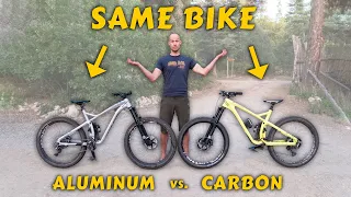 Carbon vs. Aluminum MTB -- which is faster DOWNHILL?!