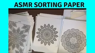 ASMR Sorting paper - Paper sounds - Ripping paper sounds - No talking