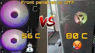 How much AIRFLOW do you LOSE with the Lenovo legion tower front panel?