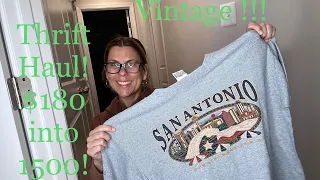 Huge Thrift Haul! $180 into $1400+! Relaxing. ASMR. Vintage Women’s Clothing for Resale on eBay