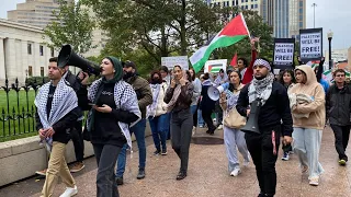 OSU “Students for Justice in Palestine” holds Stand with Gaza rally at Ohio Statehouse