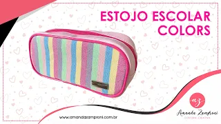 Como fazer um Estojo Escolar - Passo a Passo - PAP - Tutorial - DIY