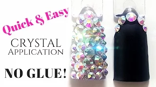 NO MORE GLUE!! Best application for long lasting crystal nails!  | LUXAPOLISH