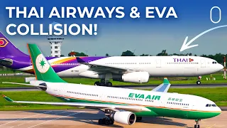 Thai Airways & EVA Air Airbus A330s Collide At Tokyo Haneda Airport