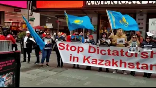 Protest against dictatorship regime in Kazakhstan! We demanded freedom to all political prisoners!