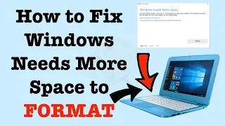 How to Fix Windows Needs More Space to Reset | How To Format HP Stream | NexTutorial