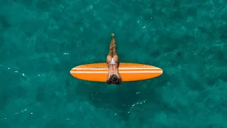 DRONE FOOTAGE OF LONGBOARDING - Professional Surfer At Waikiki // A Breakdown