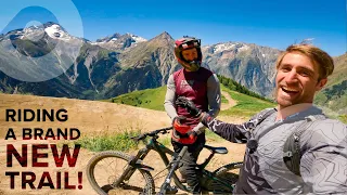 🎢 We follow a pro down a BRAND NEW FLOW TRAIL | The new Lilith trail in Les 2 Alpes bike park 🤌🏼🤌🏼