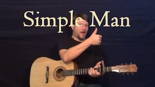 Simple Man (Lynyrd Skynyrd) Easy Strum Guitar Lesson for Beginners - Simple Man