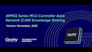 APM32 Series MCU Controller Area Network (CAN) Knowledge Sharing