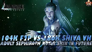 [FF7: Ever Crisis] - Adult & Young Sephiroth 2 different units! F2P 104k Vs 186k Shiva Very Hard