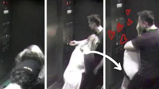 Amber Heard cuddling Elon Musk in Johnny Depp's private penthouse elevator