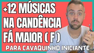 12 Musicas fáceis pra Cavaquinho Iniciante / Cadência de F fa maior #cavaquinhoparainiciantes