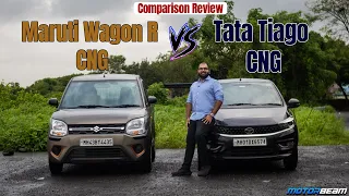 Tata Tiago CNG vs Maruti Wagon R CNG - Kaunsi Kharide? | MotorBeam हिंदी