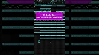 How to Undo Split By Channel (Merge Pattern Clips) / FL Studio Tips #Shorts