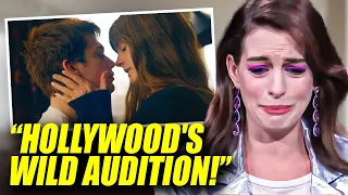Anne Hathaway FORCED To Kiss 10 Strangers For Movie AUDITIONS!