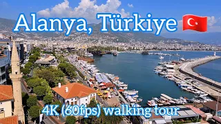 4K (60fps) walking tour in Alanya, Türkiye 🇹🇷