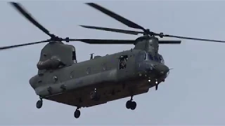 RAF Chinook reverse take off