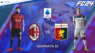 AC Milan - Genoa ⚽️ Serie A 2023/24 Realistic Match Sim FC 24 ft. Giroud, Leao, Retegui