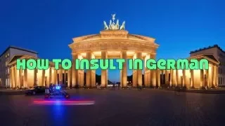 Bad words in german - insult