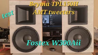 Quick Tested Beyma TPL150H  AMT tweeters - HP filter 10Khz /-6db.