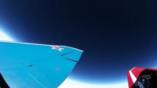 High Altitude Stratosphere Flight in a Supersonic Fighter Jet 360°