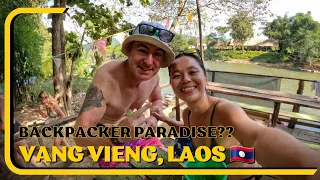 Best adventurous small town in Laos, Vang Vieng | NamXay Viewpoint & Infamous Tubing what to expect?