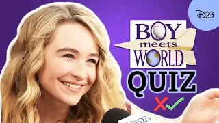 Boy Meets World Trivia Quiz with the Cast of Girl Meets World | D23's Ultimate Disney Fan Quiz