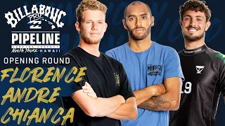 J. Florence, Andre, Chianca Billabong Pro Pipeline - Men's Opening Round Heat Replay