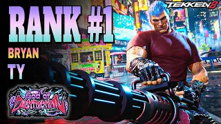 TY ( Bryan ) ➤ Top 1 Bryan - Rank #1 Bryan - Tekken 8 - God of Destruction - Ranked Match